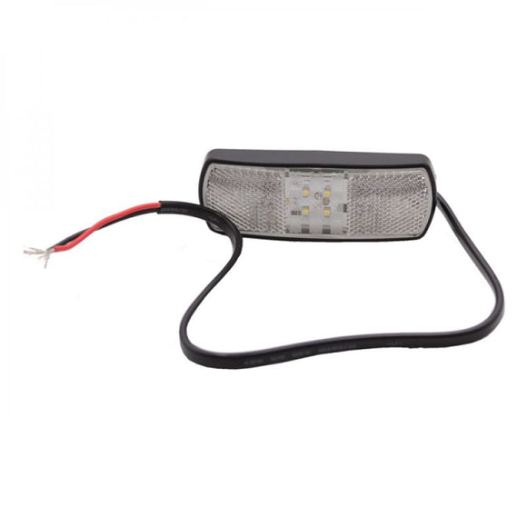 F507 LED White / Clear Marker Lamp – 12/24V Front / Side Light Europa Truck Parts