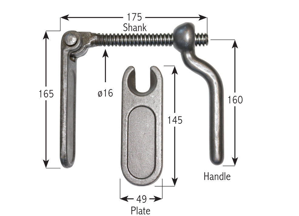 TRAILER RAMP FASTENER SET M16 COARSE THREAD (ZINC PLATED) | Europa ...